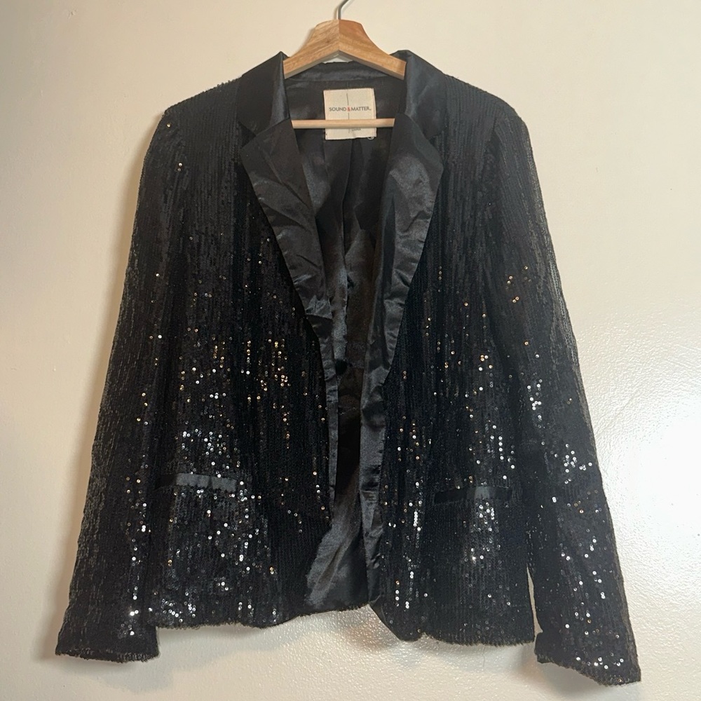 Black Sequin Blazer